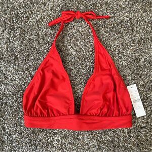 J. Crew halter tie-back bikini top with mesh